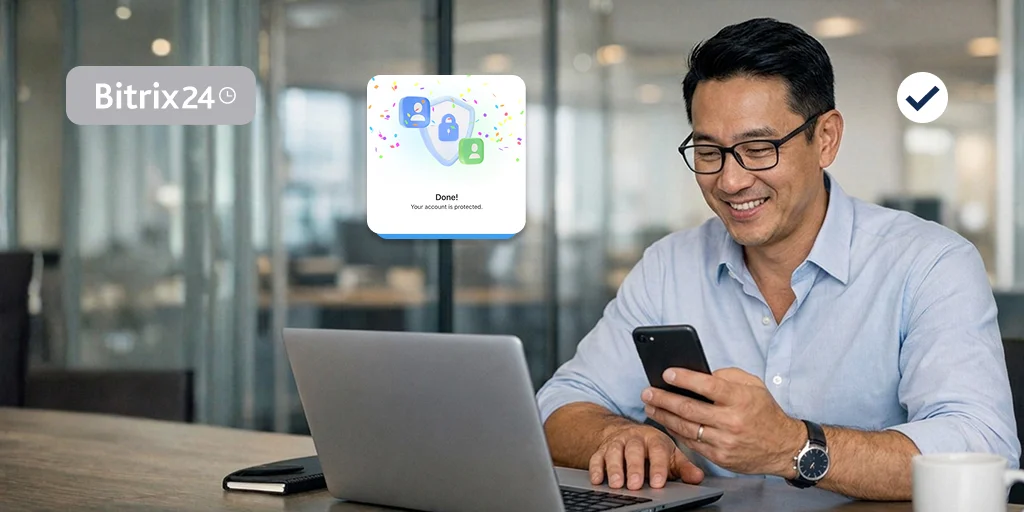 Bitrix24の新しい二要素認証 ── より安全で、よりシンプルなログイン体験
