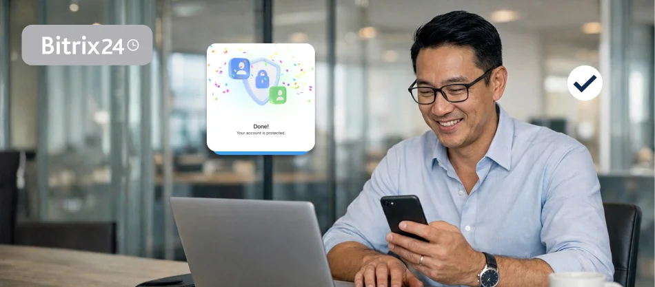 Bitrix24の新しい二要素認証 ── より安全で、よりシンプルなログイン体験